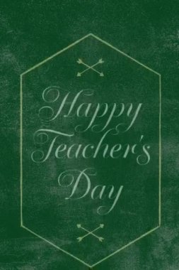 Mutlu öğretmenler günü tebrik kartının çiçek içeren vektör çizimi
