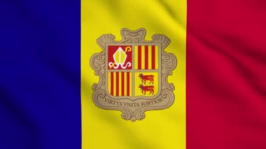 Andorra bayrağı dalgalanıyor
