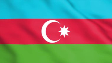 Mavi arka planda azerbaijan ve azerbaijan bayrakları