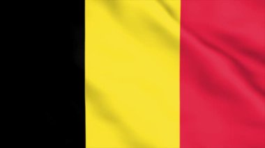 Metnin için kopyalama alanı olan Belçika bayrağı - 3d illüstrasyon