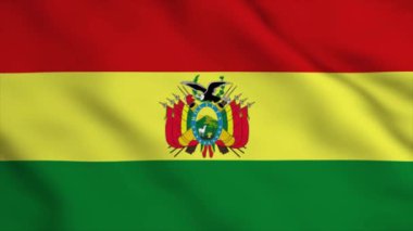 Bolivya bayrağı. 3d illüstrasyon.