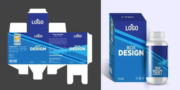 paket kutusu tasarım şablonu renk arkaplanı.