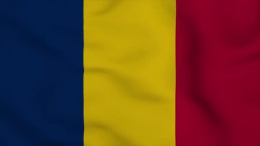 Sallanan desenli bir Chad bayrağı.