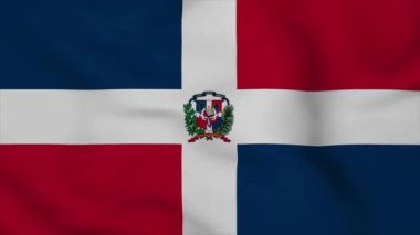 Dominik Cumhuriyeti bayrağı sallayarak