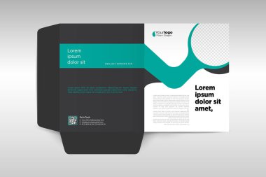 Soyut el ilanı tasarım arka planı. Broşür şablonu.