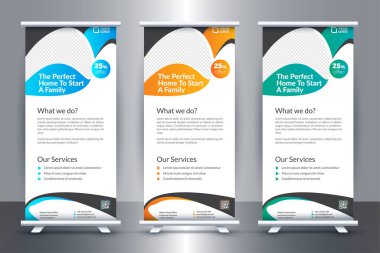 Modern işletmeler pankart şablonları tasarımı