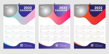 Modern duvar takvimi tasarımı