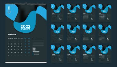  Takvim şablonu tasarım vektör şablonu.