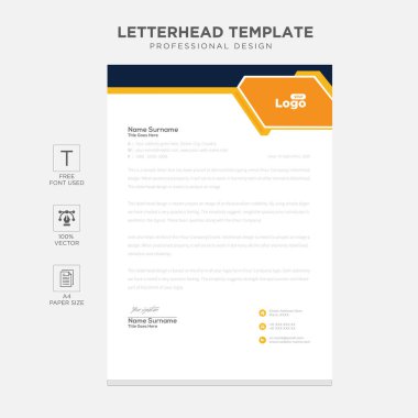 letterhead logo tasarım vektör şablonu