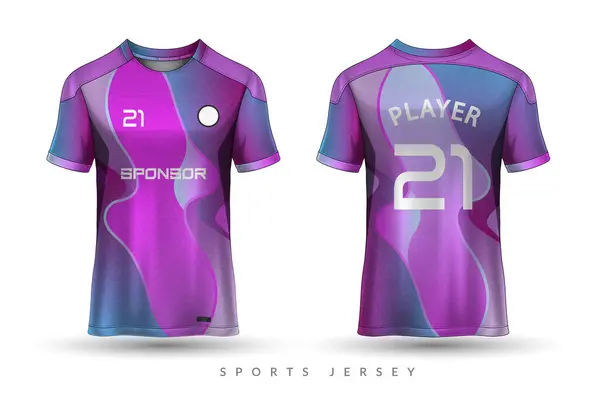 Futbol tişörtü tasarım şablonu. Tişört, futbol, forma, futbol, futbol, forma tasarımı için vektör çizimi. spor futbol forması.