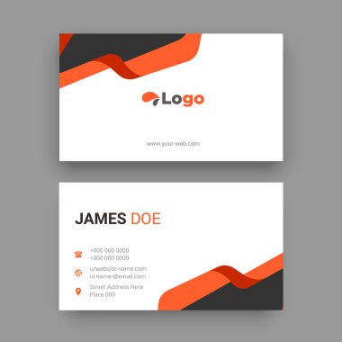 Basit kartvizit şablonu tasarım vektörü