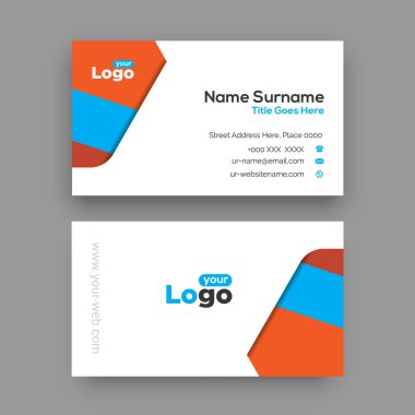 Kartvizit tasarım şablonu soyut arkaplan. vektör illüstrasyonu.