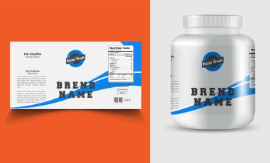 çok vitaminli veya gıda takviyeli şişe etiketli kavanoz etiketli pankart yağ ambalajlı ve kapsül haplı insanlar sağlık ürünleri için iyidir