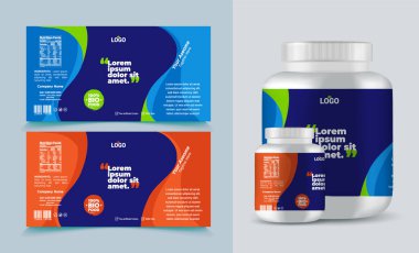 Destek şişesi ambalajı, kozmetik ambalaj. ürün tasarımı. Güzellik etiketi, 3 boyutlu takviye şişe vektörü, 3 boyutlu beyaz plastik hap kutusu, beyaz ilaç kutusu.