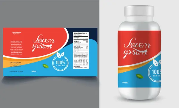 Destek şişesi ambalajı, kozmetik ambalaj. ürün tasarımı. Güzellik etiketi, 3 boyutlu takviye şişe vektörü, 3 boyutlu beyaz plastik hap kutusu, beyaz ilaç kutusu.