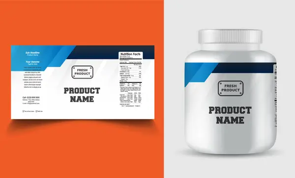 Destek şişesi ambalajı, kozmetik ambalaj. ürün tasarımı. Güzellik etiketi, 3 boyutlu takviye şişe vektörü, 3 boyutlu beyaz plastik hap kutusu, beyaz ilaç kutusu.