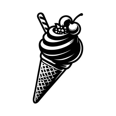 Çikolata soslu dondurma külahı..