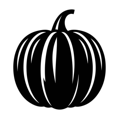 Bir balkabağı vektör çiziminin silueti.