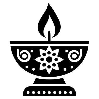 Diwali gaz lambası vektör çizimi.