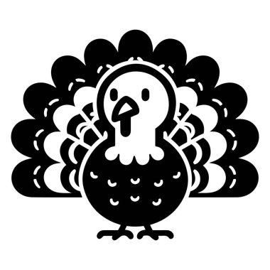 Şükran Günü çizgi filmi hindi vektör çizimi.