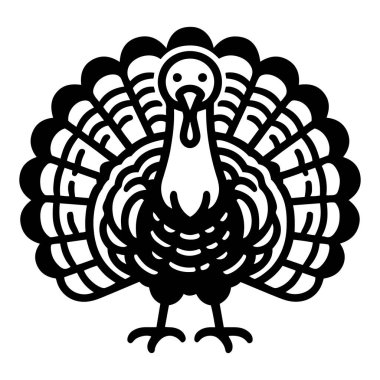 Şükran Günü hindisi Kuş Vektörü illüstrasyonu.