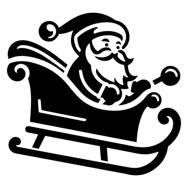 Noel Baba Kızak vektör çiziminde.