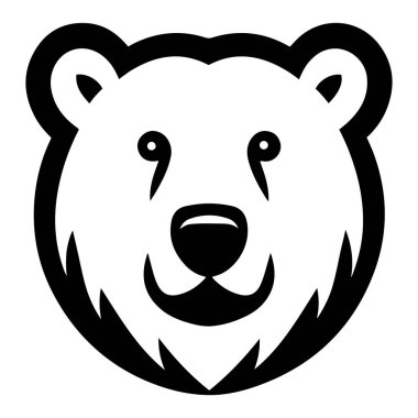 Kutup ayısı baş vektör çizim.