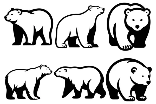 Yürüyen kutup ayısı silueti.