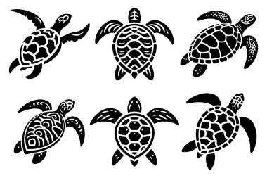 Deniz Kaplumbağası vektör çizimi.
