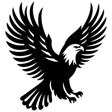 Siluet vektör çizim kartal.
