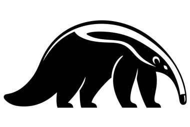 Dev Karıncayiyen siluet vektör çizimi.