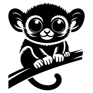 Dal siluet vektör illüstrasyonunda hedef.