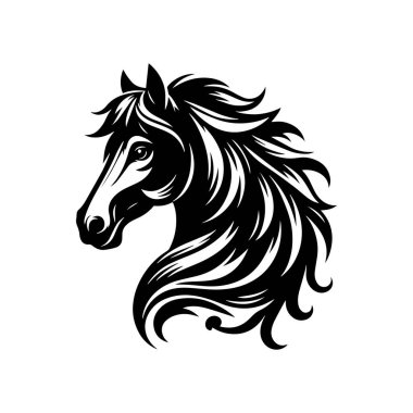 Binicilik Atı Simge Tasarımı Dörtnala Grace Amblematik At Pro Vektör İllüstrasyonu.