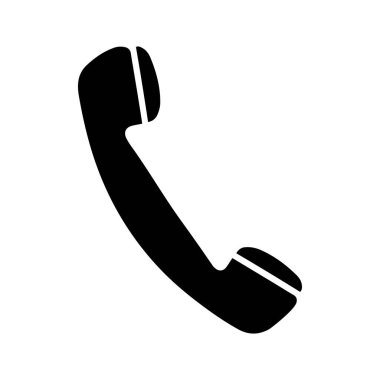Beyaz arkaplanda telefon ikonu vektör illüstrasyonu. Dalgalı el-set simgesi. Web sitenizin tasarımı için telefon sembolü, logo, uygulama, UI.
