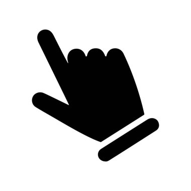 Mobil ve Web için Pointer Hand simgesi. El imleç vektörü simgesi.
