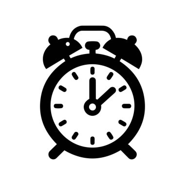 Beyaz arkaplanda saat ve saat simgesi çizimi