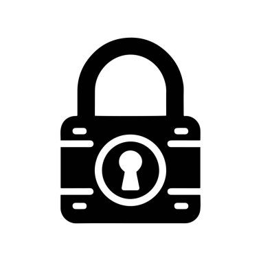 Vektör simgesini düz grafik tasarımına kilitle. Güvenlik sembolü. Web düğmesi tasarımını kilitle. Güvenlik logosu tasarımı. Vektör izole kilit simgesi.