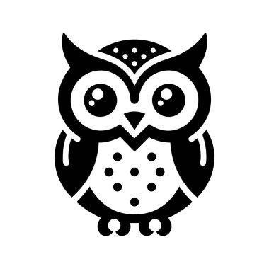 Vahşi yaşam baykuş vektör illüstrasyonu.