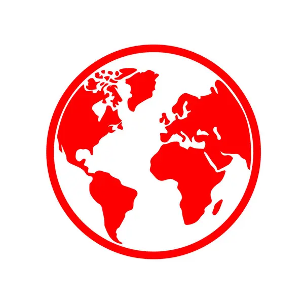 Kızıl Dünya vektör resimleme.