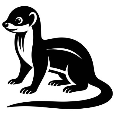 Firavun faresi silueti vektör çizimi.