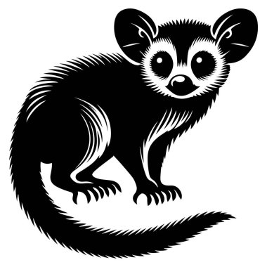 Hayvanın silueti vektör çizimi.