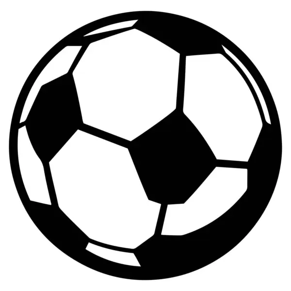 Top sembolü simgesi. Futbol silüeti vektör çizimi.