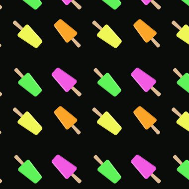 Farklı renklerde, kusursuz tekrarlayan dondurma lolipopları. Yüksek kaliteli fotoğraf.