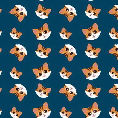 Tekrar eden kusursuz kedi deseni yüksek kaliteli fotoğraf ile karşılaşıyor