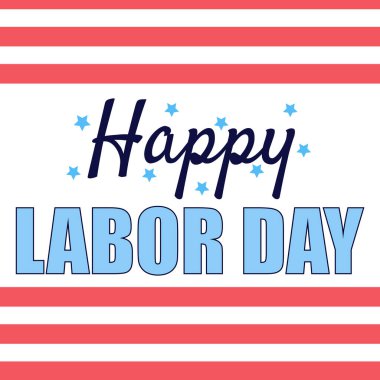 İşçi Bayramı 'nız kutlu olsun. Amerikan bayrağı tarzında mektup. Yüksek kalite fotoğraf