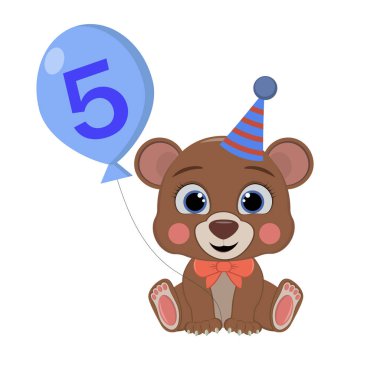 5 yaşında, doğum günü ayısı.