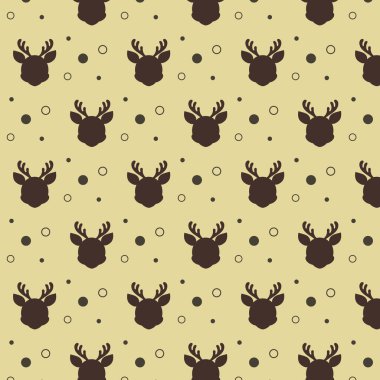 Kusursuz tekrarlayan İskandinav ren geyiği deseni