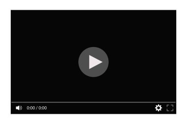 Çevrimiçi video oynatıcı vektör çizimi izole edildi