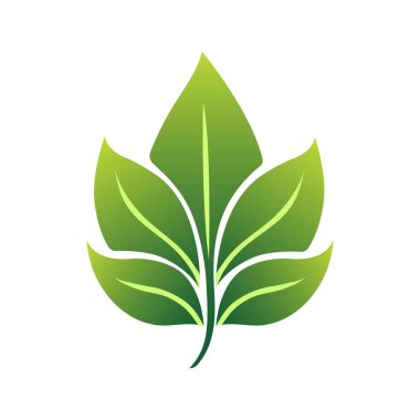 Yeşil yaprak, doğal ürünler için logo