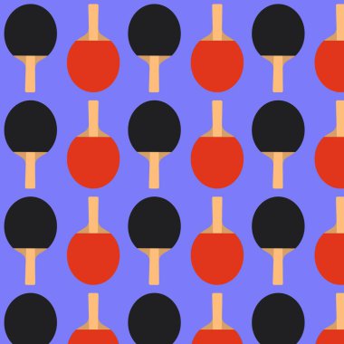 Ping pong raketlerinin kusursuz tekrarlayan şablonu